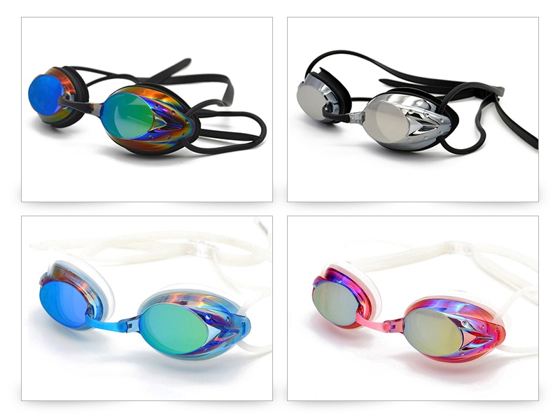 New Swim Glasses for Men Adjustable Electroplating Waterproof Anti-fog UV Women Swimming Pool Glasses Professional Adult Eyewear