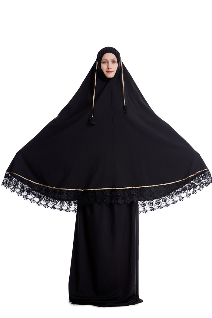 Muslim Lady Thobe With hijab Sets Abaya Dress Face Cover Niqab Burqa Bonnet Islamic Khimar Long Jilbab Prayer Clothing Ramadan