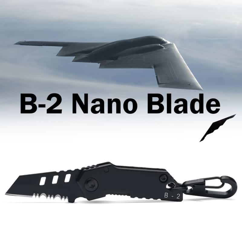 B-2 Bomber Nano Blade Utility Multi Pocket Knife Mini Key Chain Tactical EDC Survival Camping Outdoor Knife Tools Repair