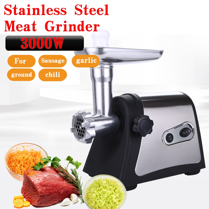 2500W Powerful Stainless Steel Electric Meat Grinders Home Sausage Stuffer Meat Mincer Heavy Duty Household Mincer