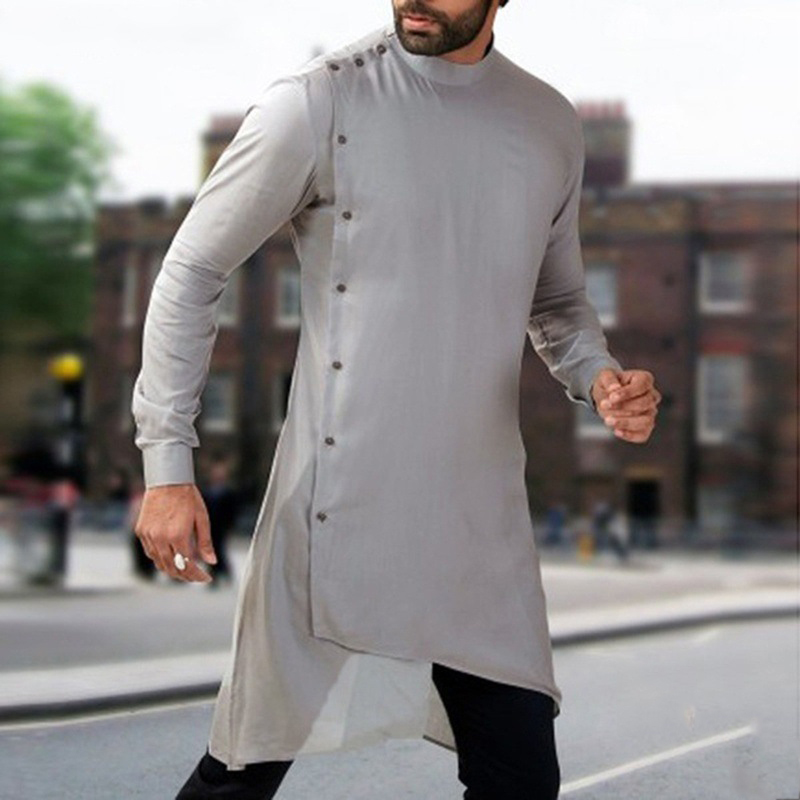 Men Jubah Thobe Robes Saudi Arabia Muslim Dress Kaftan Islamic Shirts Clothing Musulman Qamis Homme Dubai Abaya Pakistan Outfits