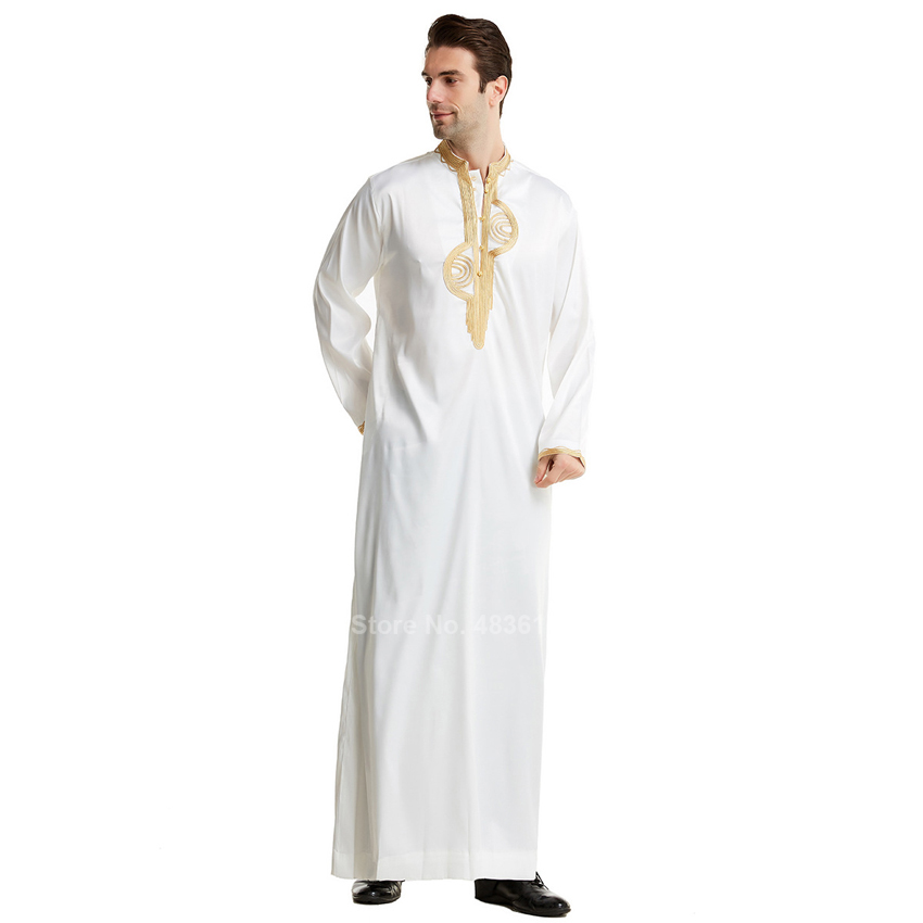 Islamic Clothing Men Muslim Robe Arab Thobe Ramadan Costumes Arabic Pakistan Saudi Arabia Abaya Dubai Full Sleeve Kaftan Jubba