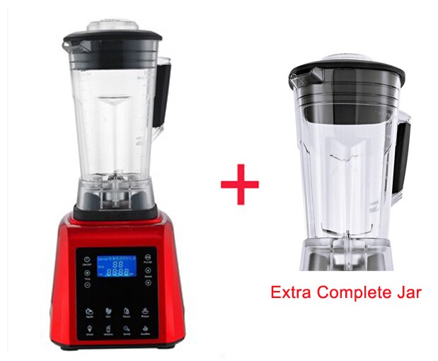 BPA FREE automatical professional Digital TouchPad Timer 3HP smoothies power blender food heavy duty smart program mixer juicer with extra jar