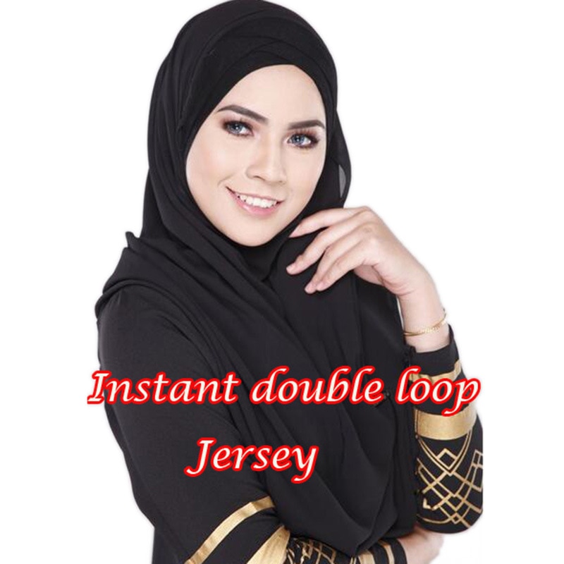 85*180cm Muslim jersey Double Loop Instant hijab femme musulman headwrap islamic headscarf hijab cotton Modal shawl 1pcs/lot