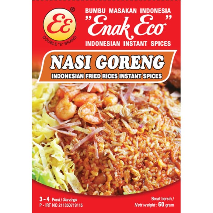 5 packs of Indonesian Original Fried Rices Instant Spices