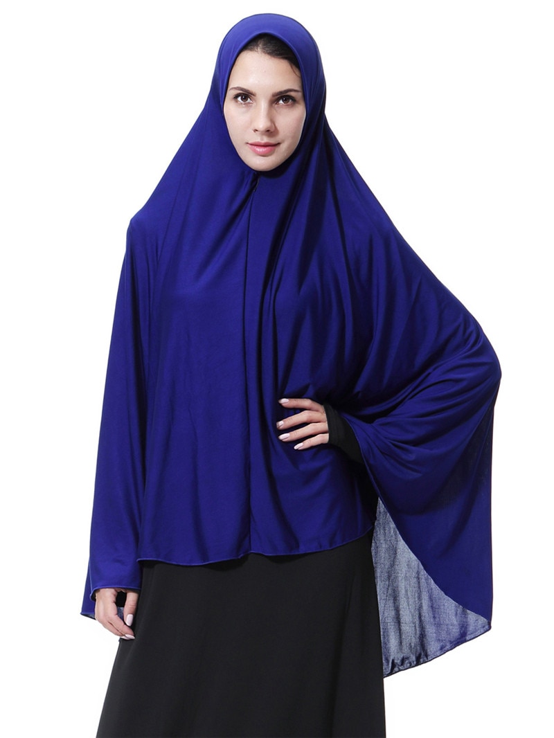 Women's Prayer clothing Black Arabian Women long muslim hijab hat islamic products Headscarf Abaya muslim head scarf