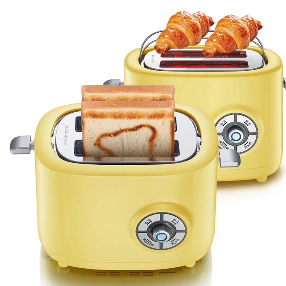 DMWD 220V 680W 6 Gear Fast Heating Bread Toaster 2 Capacity Slices Mini Automatic Toaster Oven Household Breakfast Maker