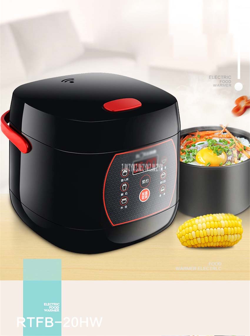 RTFB-20HW Mini Intelligent Microcomputer Rice 2L Cooker Reservation Small Rice Cooker Suitable 1-2 People Electric Non-Sticking