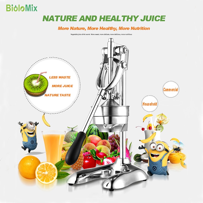 Stainless Steel manual hand press juicer squeezer citrus lemon orange pomegranate fruit juice extractor commercial or household