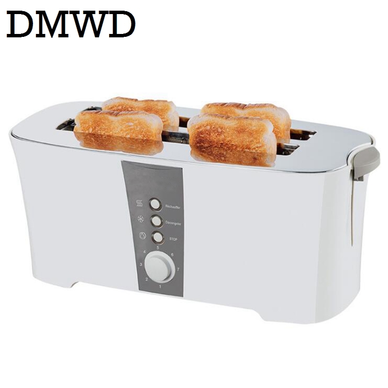 DMWD 4 pcs slots automatic baking toaster Multi-function toast oven bake breakfast machine bread maker 4 SLICE 220V-240V EU plug