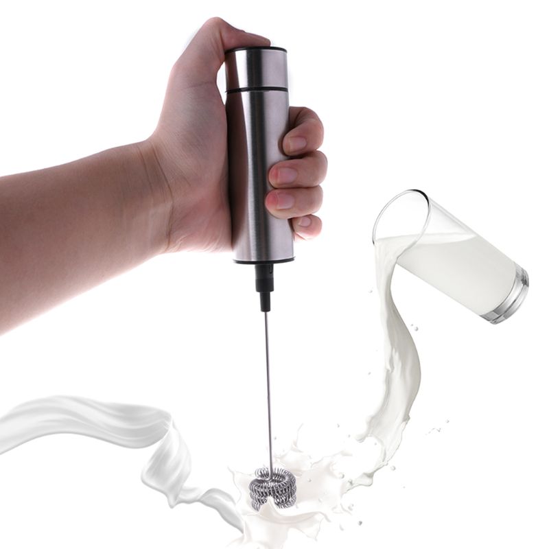 Stainless Steel Electric Handheld Milk Frother Foamer Whisk Mixer Egg Beater Coffee Maker Blender Auto Stirrer Kitchen Tools