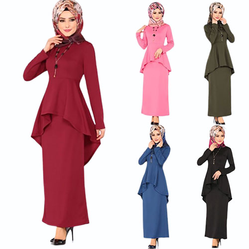 new elegent autumn fashion style muslim women plus size long abaya S-5XL
