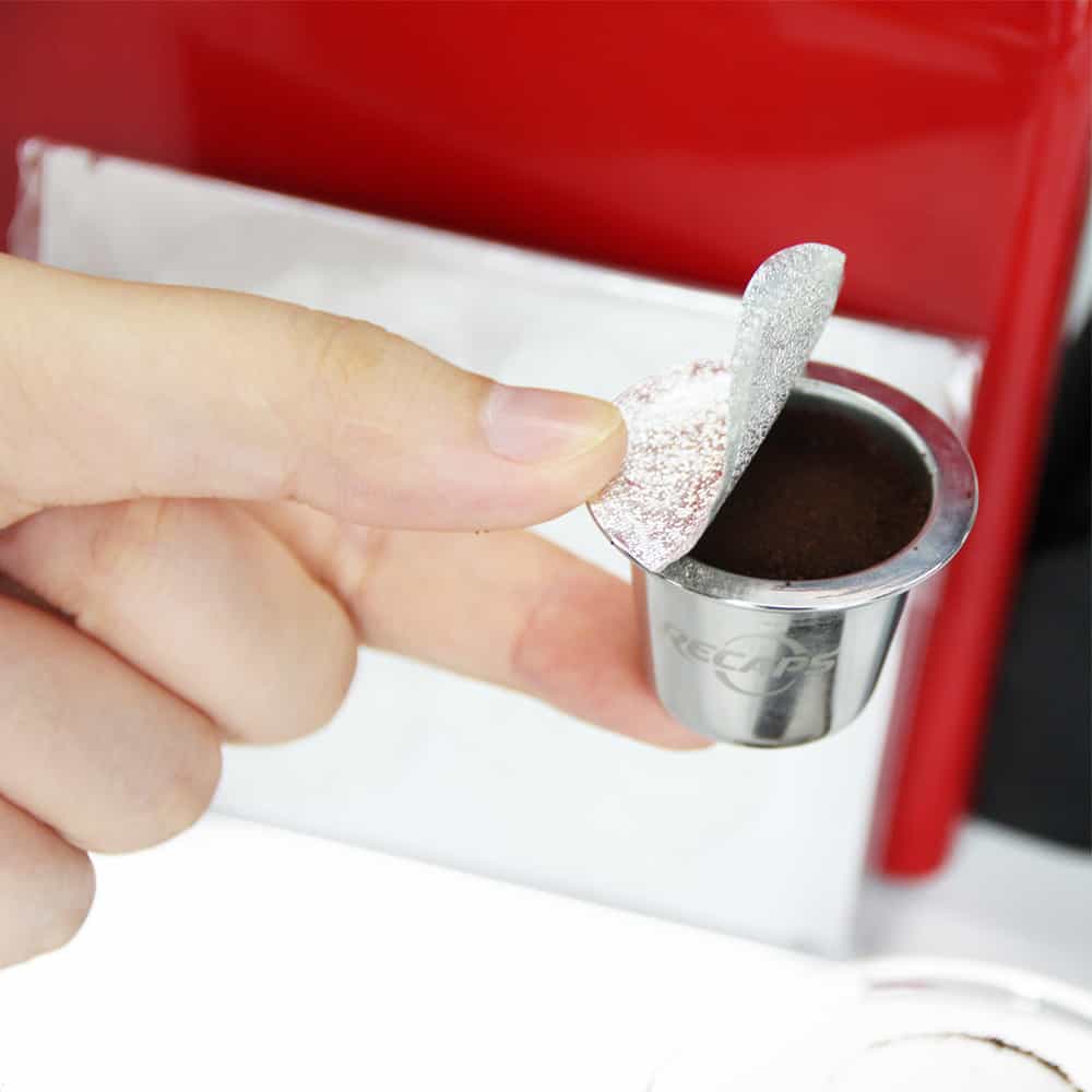 Nespresso Capsules  (1 pod +60 seals) Refillable Stainless Steel Refilling Reusable Coffee capsulas compatible nespresso capsule