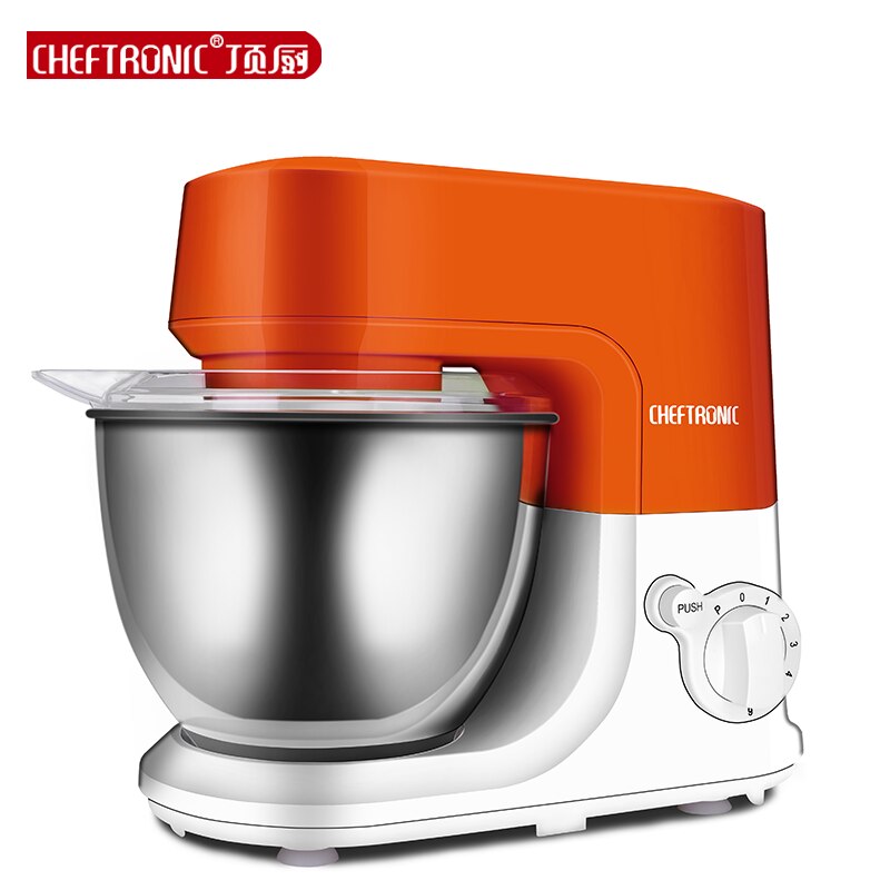 220V 4.2L Automatic Electric Kitchen Stand Mixer Dough Mixer Eggs Blender Milkshake Mixer Stirring Orange Color For Gift
