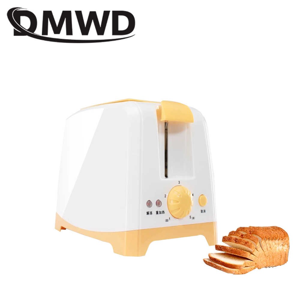 Automatic With Cover Bread Toaster Baking Toast Oven Cooker Electric Breakfast Machine 2 Slices Slot Multifunction Bread Maker EU Plug