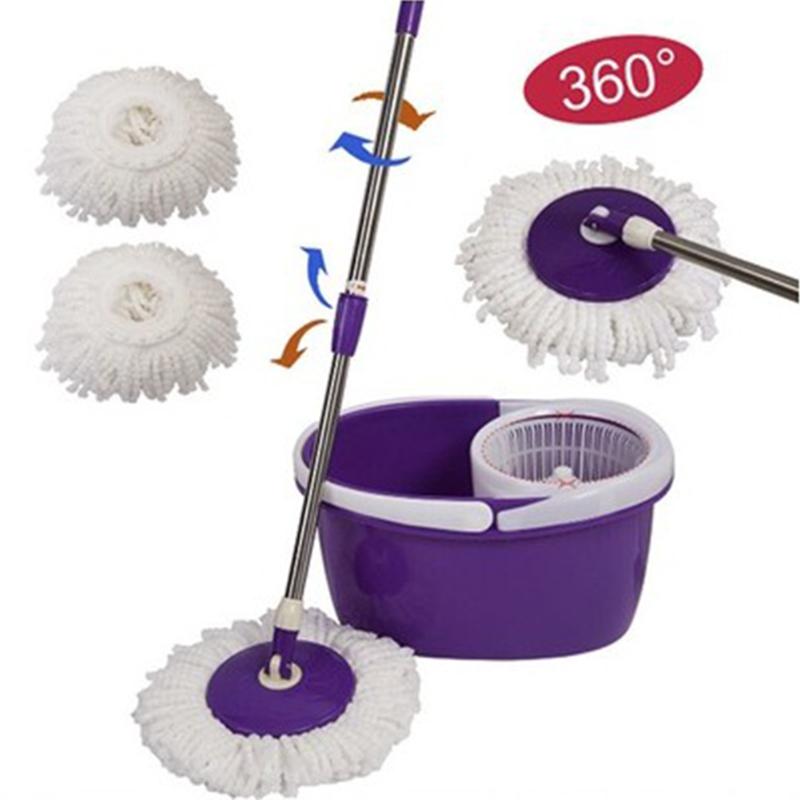 Replacement 360 Rotating Head Easy Magic Microfiber Spinning Floor Mop Head for Housekeeper Home Floor Cleaning Mop