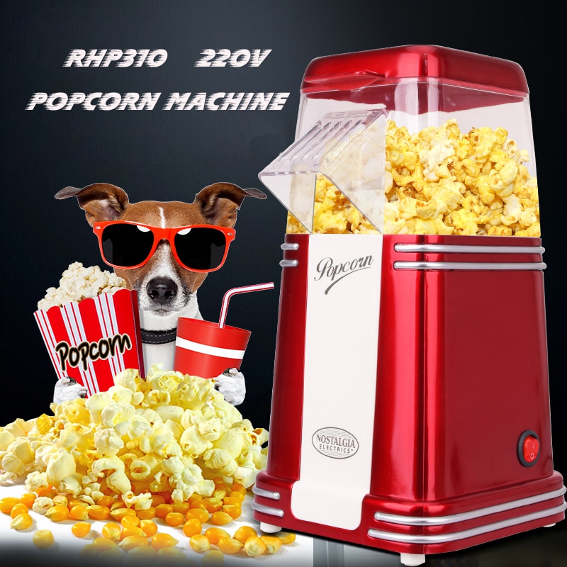 1100w Classic popcorn machine American vintage dual popcorn machine sugar Household air popcorn machine 1pc