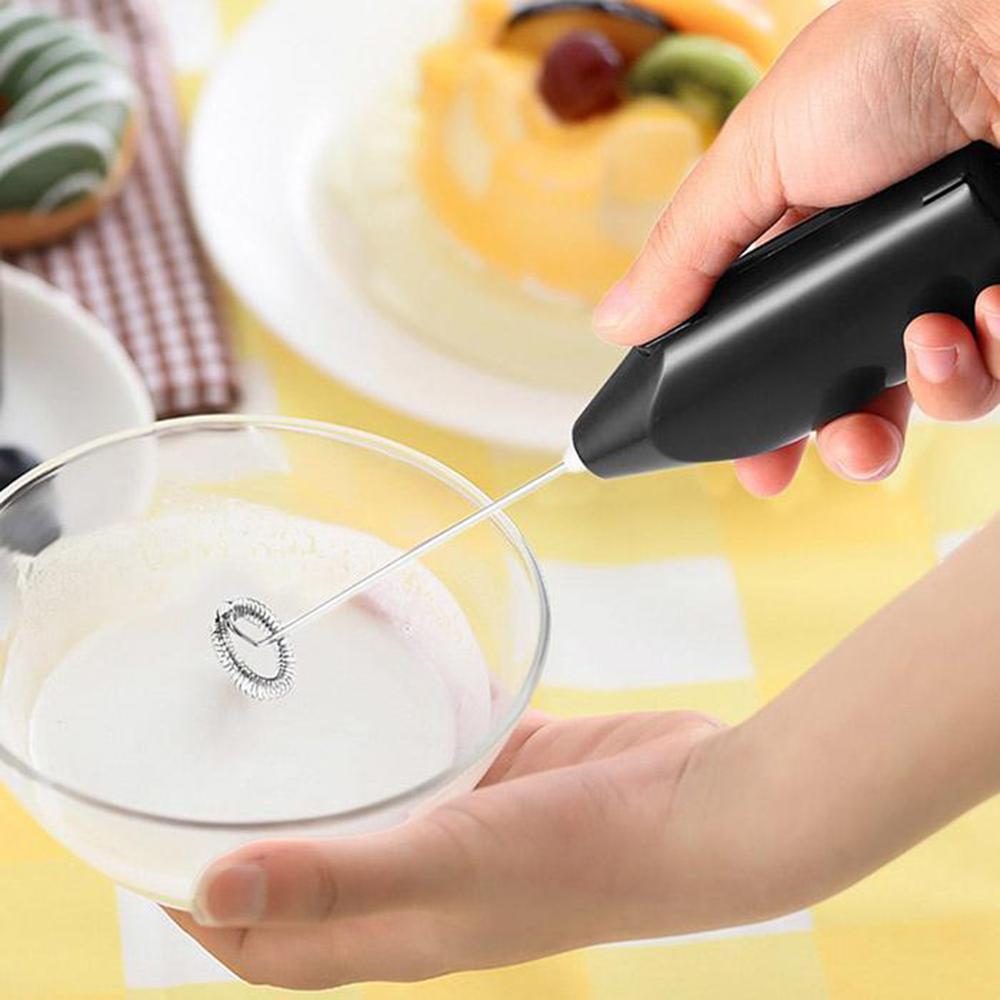 New Kitchen Electric Hand Whisk Mixer Coffee Milk Egg Beater Stainless Steel Frother Egg Electric Mini Handle Mixer Stirrer