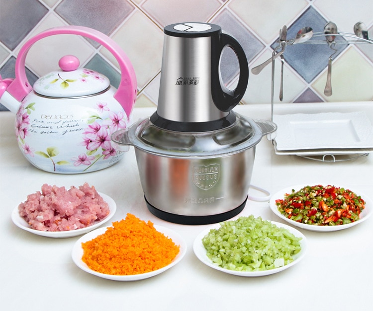 3L 300W Stainless Steel Meat Grinder Chopper Electric Automatic Mincing Machine High-quality Household Grinder Food Processor