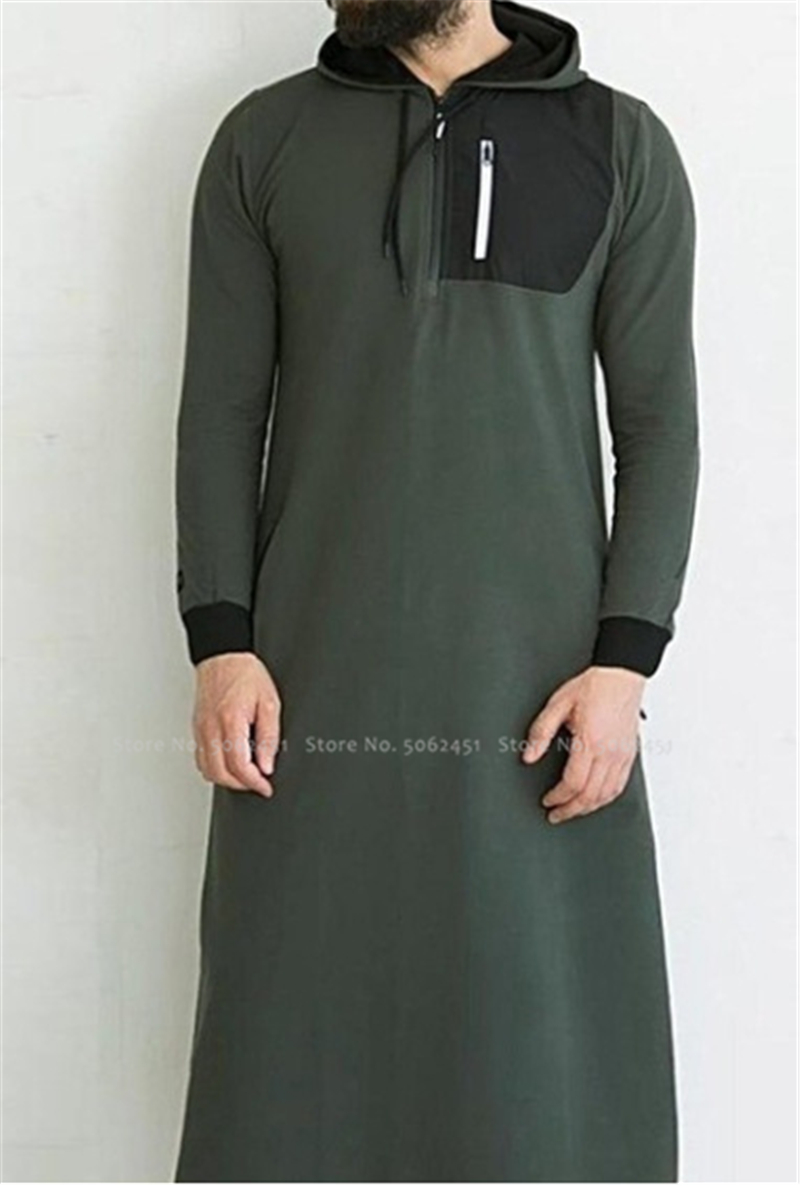 Men Hoodies Jubba Thobe Arabic Tee Tops Muslim Dress Islamic Clothing Saudi Arabia Long Robes Abaya Dubai Blouse Kaftan Sweater