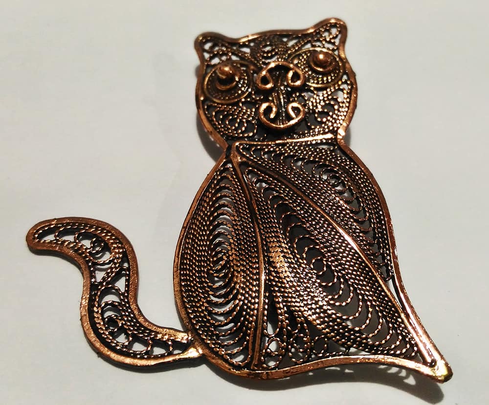 High Quality Bronze Brooch Cat - Fashion