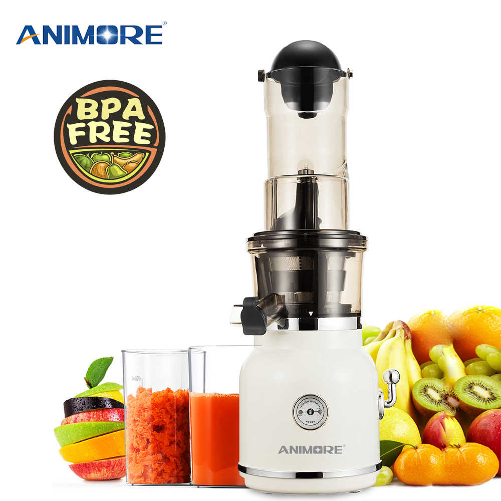 ANIMORE Fruit Juicer Stainless Steel fast Continuous Juice Vegetable Juice Baby food Extractor Compact Cold Press Juicer Machine