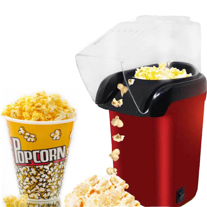 1200W Household Healthy Hot Air Oil-Free Popcorn Maker Machine Corn Popper For Home Kitchen