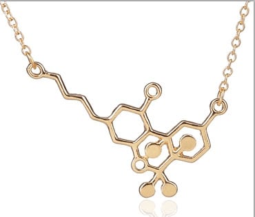 1Pc New THC Molecule Long Pendants Biology Molecule Necklace Mix Lots Link Chain Science Jewelry for Women Men