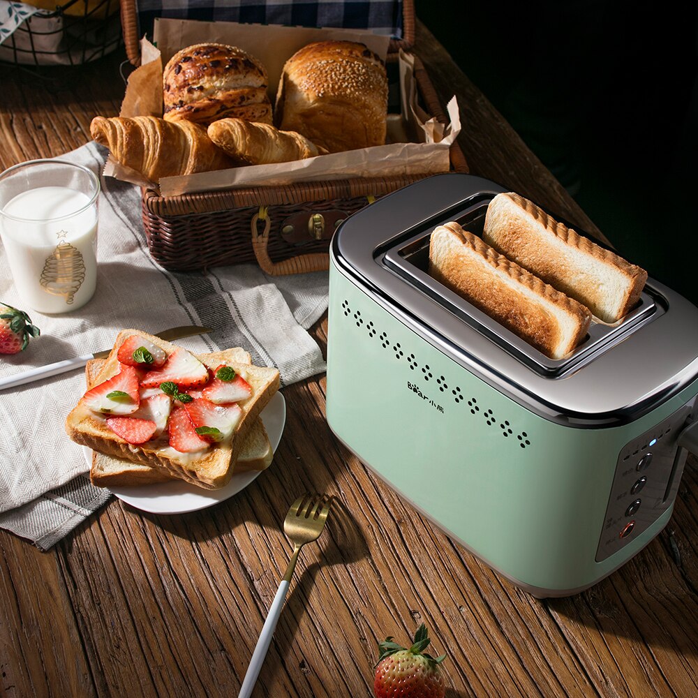 220V Multifunctional Electric Toaster Machine Automatic Household Bread Baking Machine For Breakfast Metal Body EU/AU/UK Plug