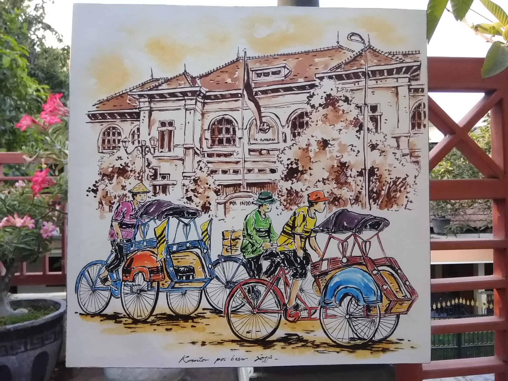 Canvas Painting (Lukisan Kanvas) - Jogja Pedicab