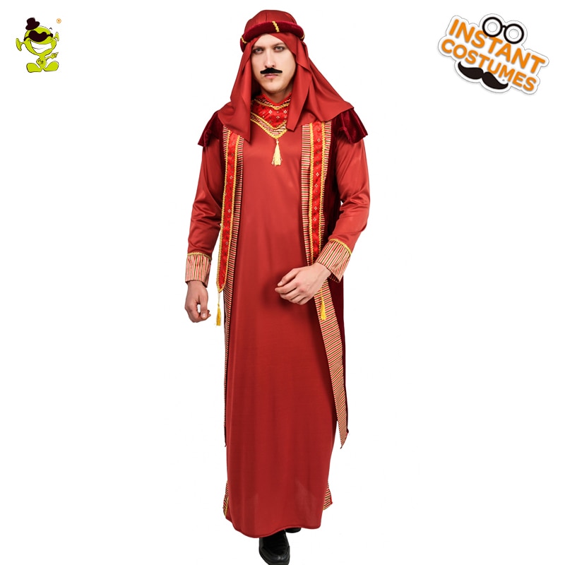 Men's Arab Robe Arabian Prince Costume Cosplay Arab Prince King Purim Holiday Men Stage Cosplay Arab Prince King Costumes