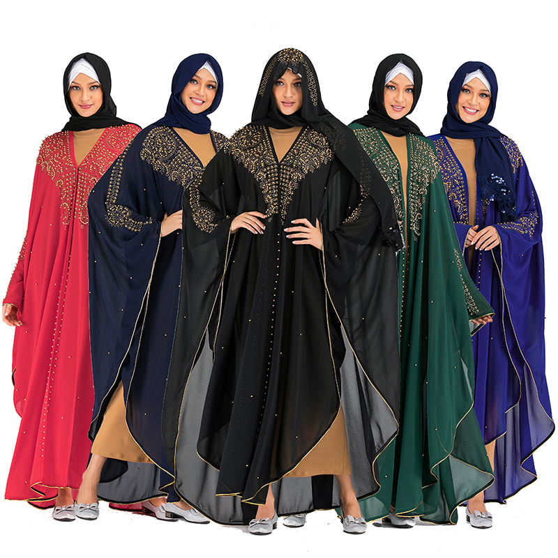 Sequin Bolero Shrug Djelaba Femme Women Shrugs Niqab Abaya Kimono Long Muslim Cardigan Islamic Tunic Dubai Turkey Coat
