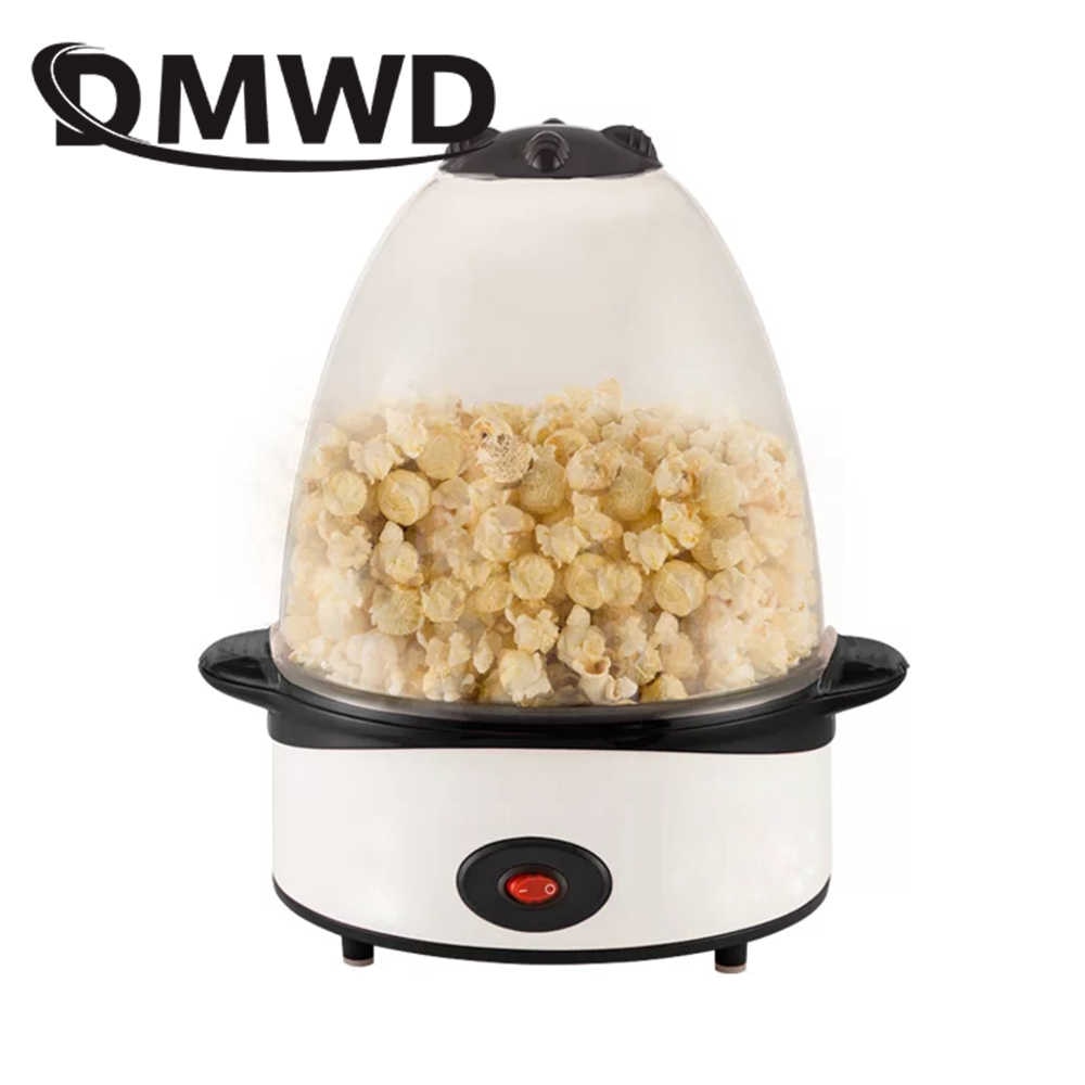 DMWD Mini Portable Electric Popcorn Maker Automatic Mini Hot Air Pop Corn Poping Machine Household DIY Popper Corn Maker EU Plug