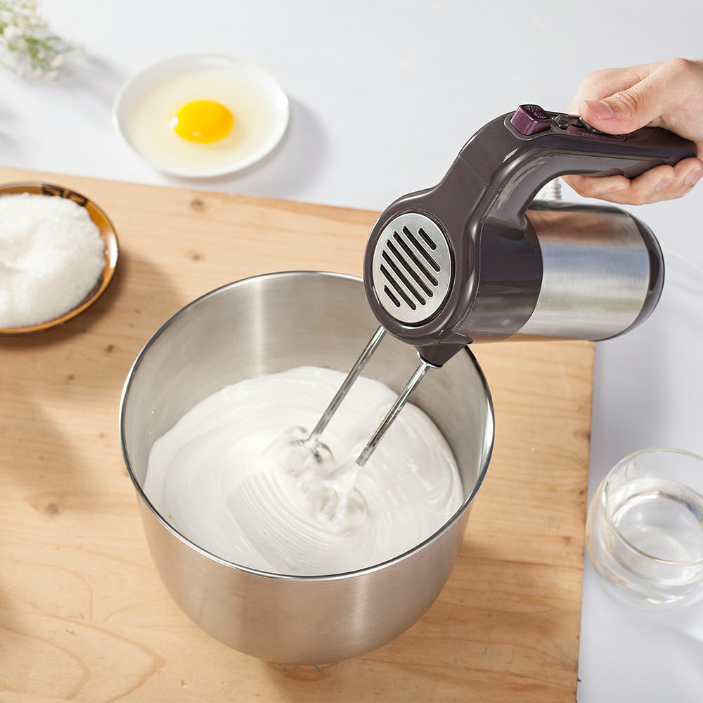 HIMOSKWA 220V 10 Gear 4L Large Capacity Electric Dough Mixer Professional Food Mixer Bowl Handheld Egg Whisk Flour Eggs Blender