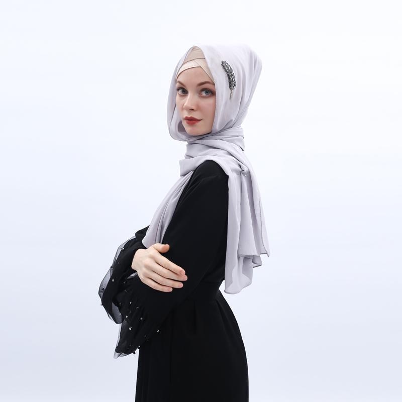 25 Colors Plain Muslim Women Chiffon Long Scarf Head Wrap Dubai Shawl Islamic Shayla Hijab Shawl Stole Khimar Veil Large Scarves