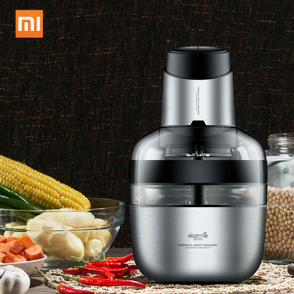 Xiaomi Deerma DEM Jr01 Foodblender 1.8L Meat Grinder In Stainless Steel Electric Grinder Automatic Triture Machine For Domestic Use