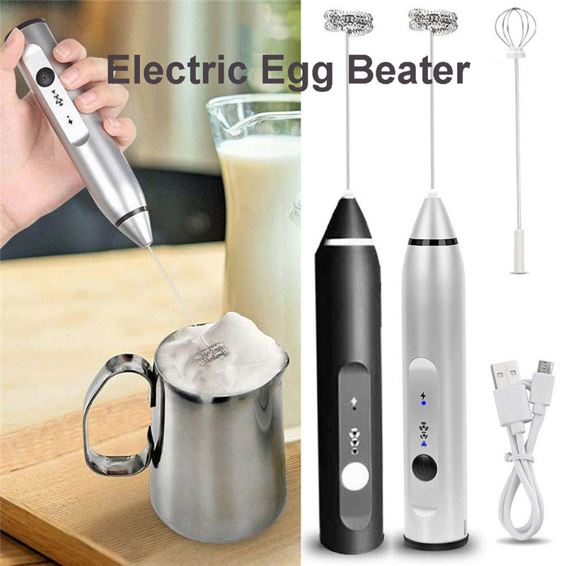 Rechargeable Electric Egg Beater Milk Coffee Milk Tea Stir Bar Baking Cream Foam automatic milk foam Egg Beater Stick ^