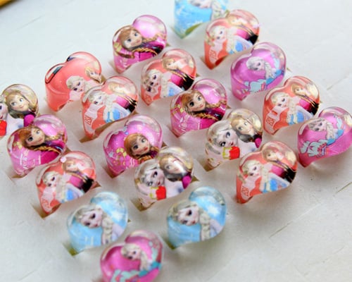 Wholesale Jewellery Mix Lots 10pcs Lovely Children/Kinds Lucite Resin Princess Pretty Wedding Essar Ring