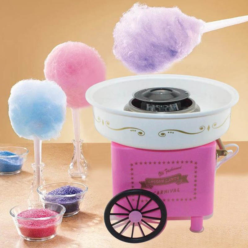 110-220V Mini Sweet Automatic Cotton Candy Machine Household DIY 500W Cotton Candy Maker Sugar Floss Machine For Kids