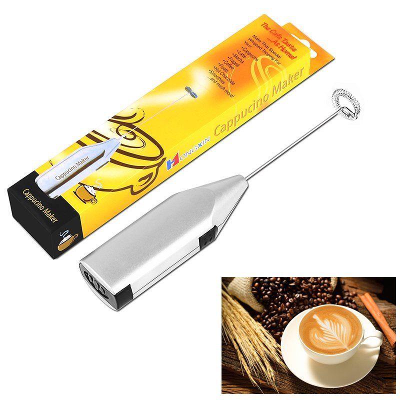 Electric Stainless Steel Milk Frother Egg Whisk Kitchen Mixer for Cappuccino Coffee Egg Beater Drinks Blender
