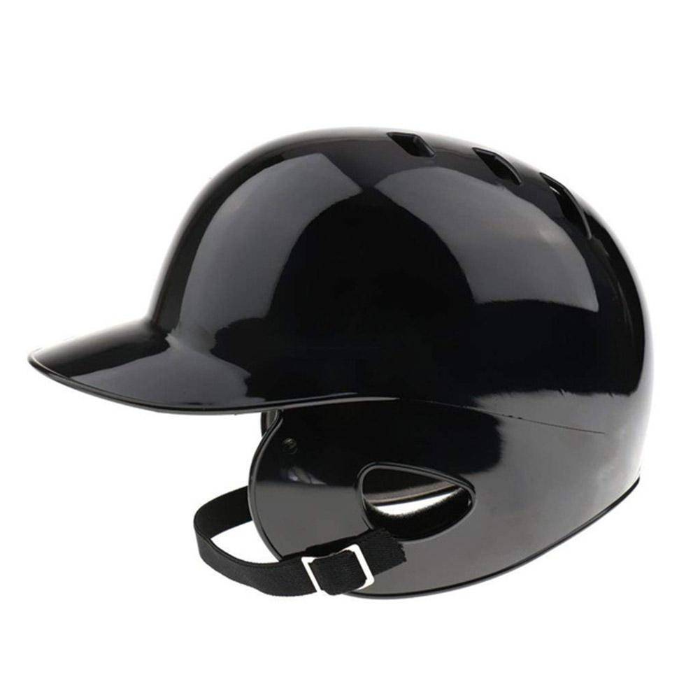 Mounchain Unisex General Baseball Helmet Breathable Double Ears Protection Baseball Sports Helmet Head Guard 55-60 CM head Black