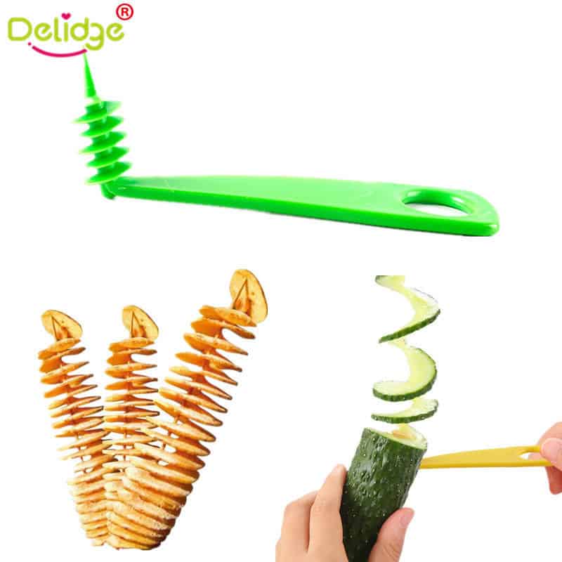 Carrot Cucumber Rotate Spiral Slicer Home Kitchen Gadgets Vegetable Cutter Tools