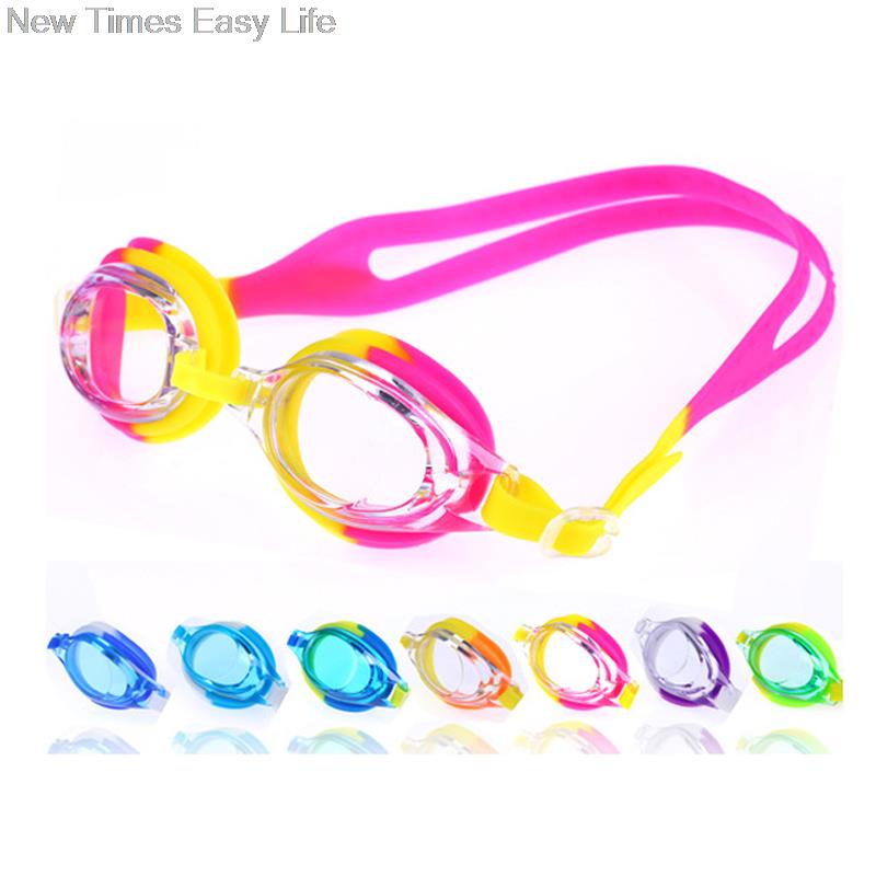 Colorful Adjustable Children Kids Waterproof Silicone Anti Fog UV Shield Swimming Glasses Goggles Eyewear Eyewear with Box