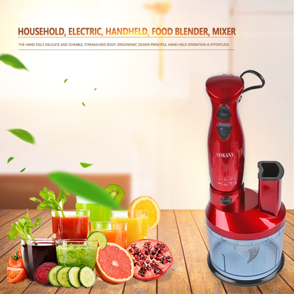 600W Household Electric Blender Handheld Food Mixer Blender Baby Food Supplement Mixer Grinder Kitchen Food Processor
