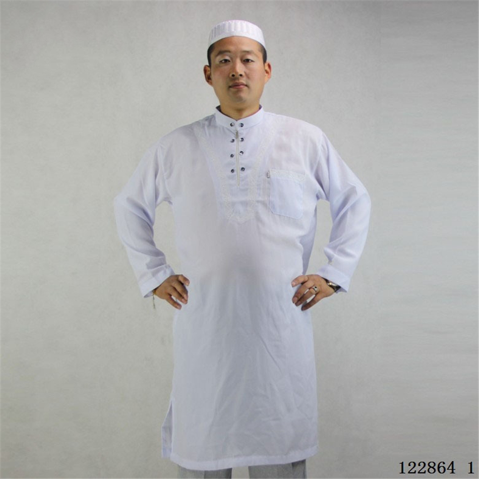 Men Muslim Clothes Jubba Thobe Islamic Clothing Fashion Robes Autumn Winter Thicken Dubai Arab Eid Traditional for Man Clohting