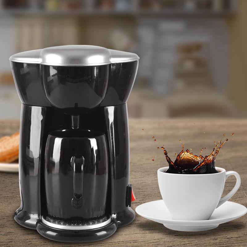 Mini Coffee Maker Machine Single Cup Espresso Coffee Maker 300W Drip Coffee Makers Electric Automatic Espresso Machine for Home