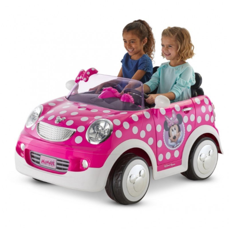 12-Volt Minnie Mouse Hot Rod Coupe Ride-On by Kid Trax, Pink/White