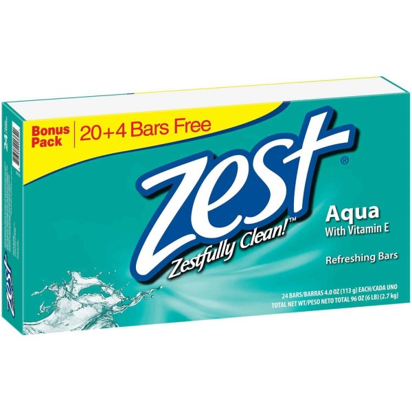 Zest Aqua Refreshing Soap 4 oz., 24 ct