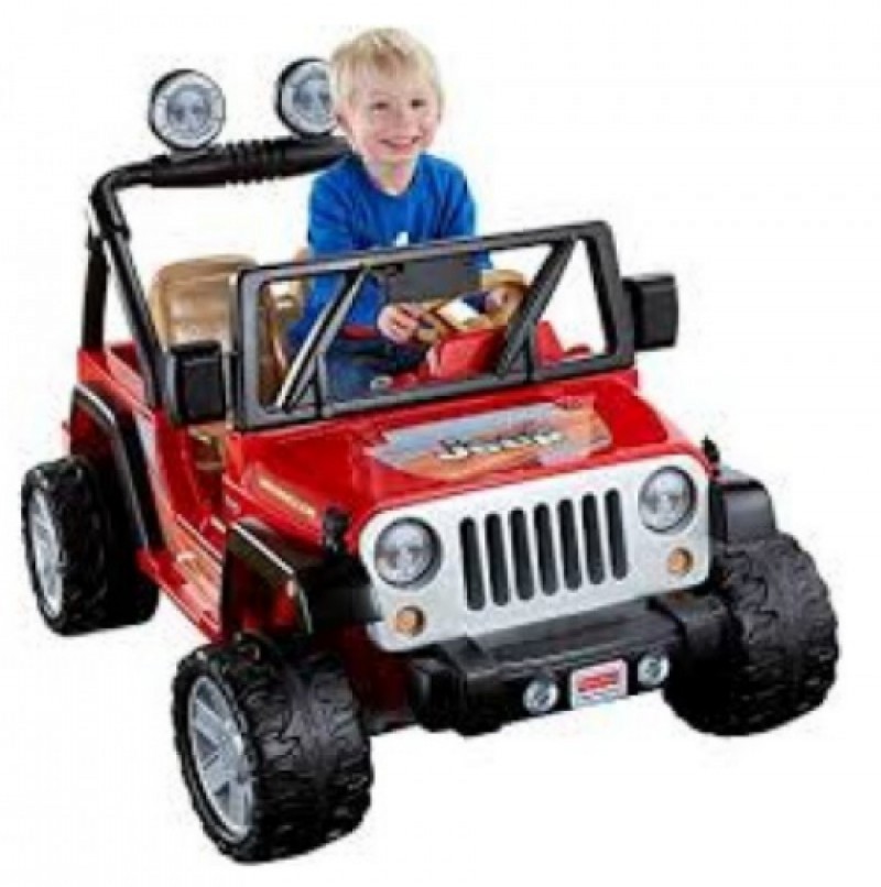Fisher-Price Power Wheels Jeep Wrangler 12-Volt Ride-On, Red