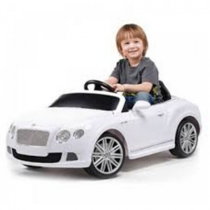 Rastar Bentley GTC Remote-Controlled 12V Ride-On Car, White